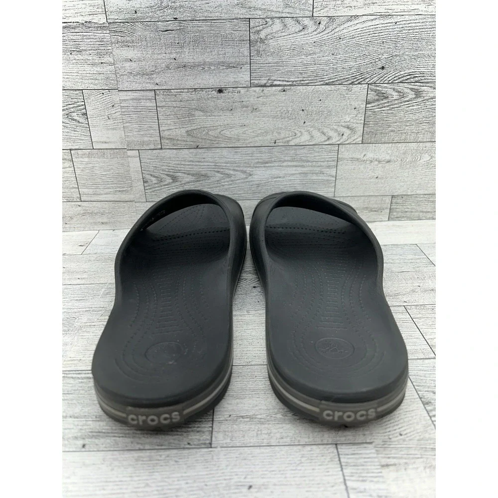 Crocs‎ Crocband II Slides Flip Flops Sandals Slides Black Size Mens 8/Womens 10